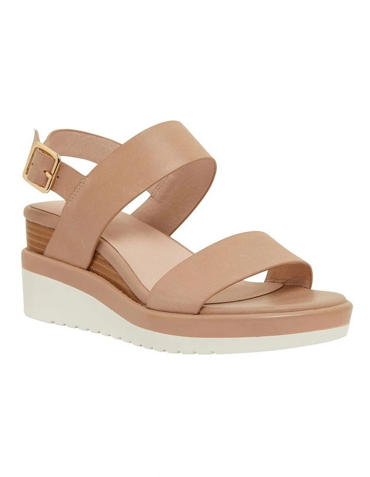 Indiana Wedge Sandals in Nude Glove