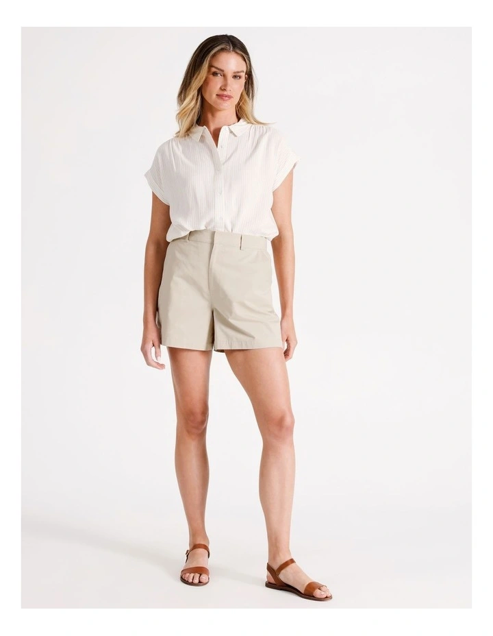 Organic Chino Short in Flesh