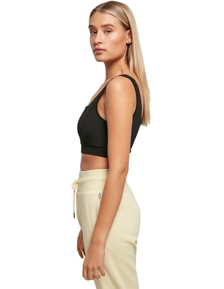 Recycled Squared Sports Bra in Black