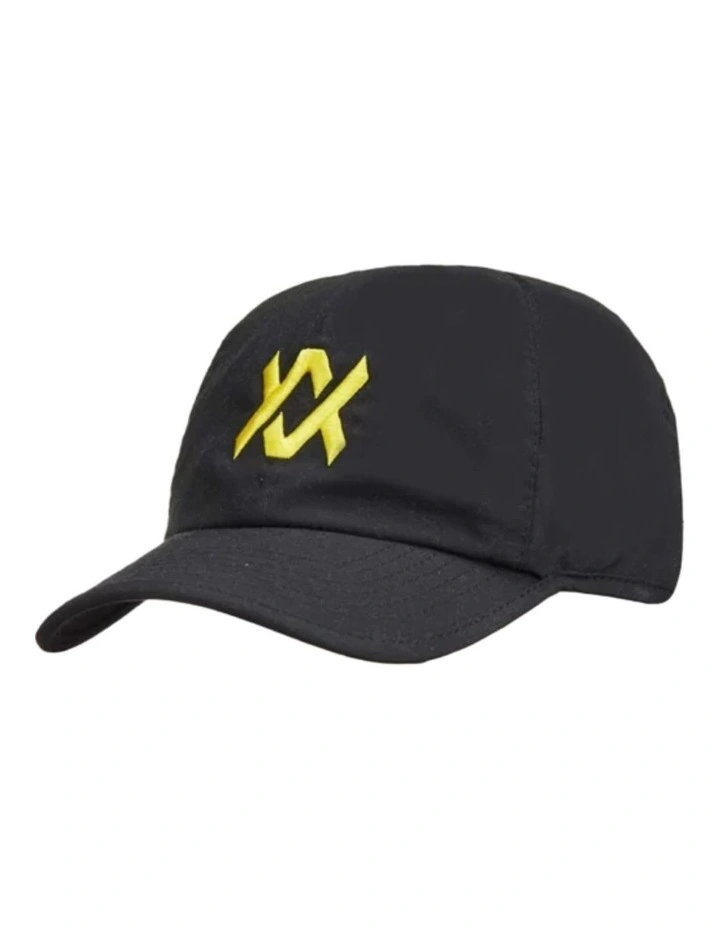 Tennis Cap in Black/Neon Yellow
