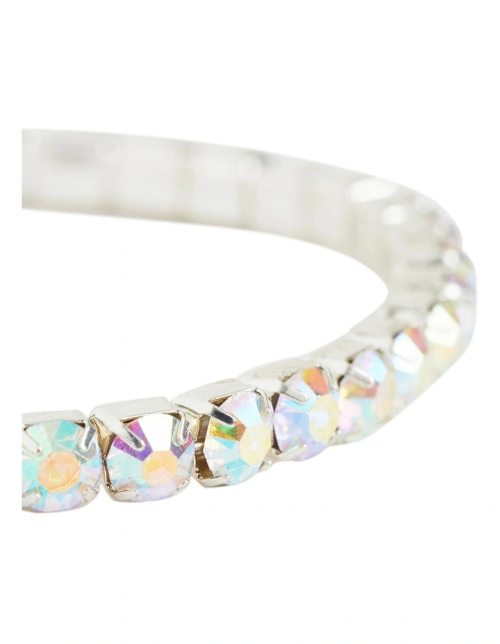 Diamante Stretch Bracelet in Iridescent