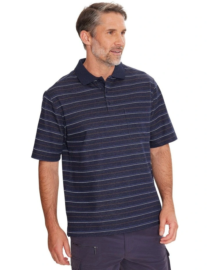 Roy Micro Pima Polo in Ink