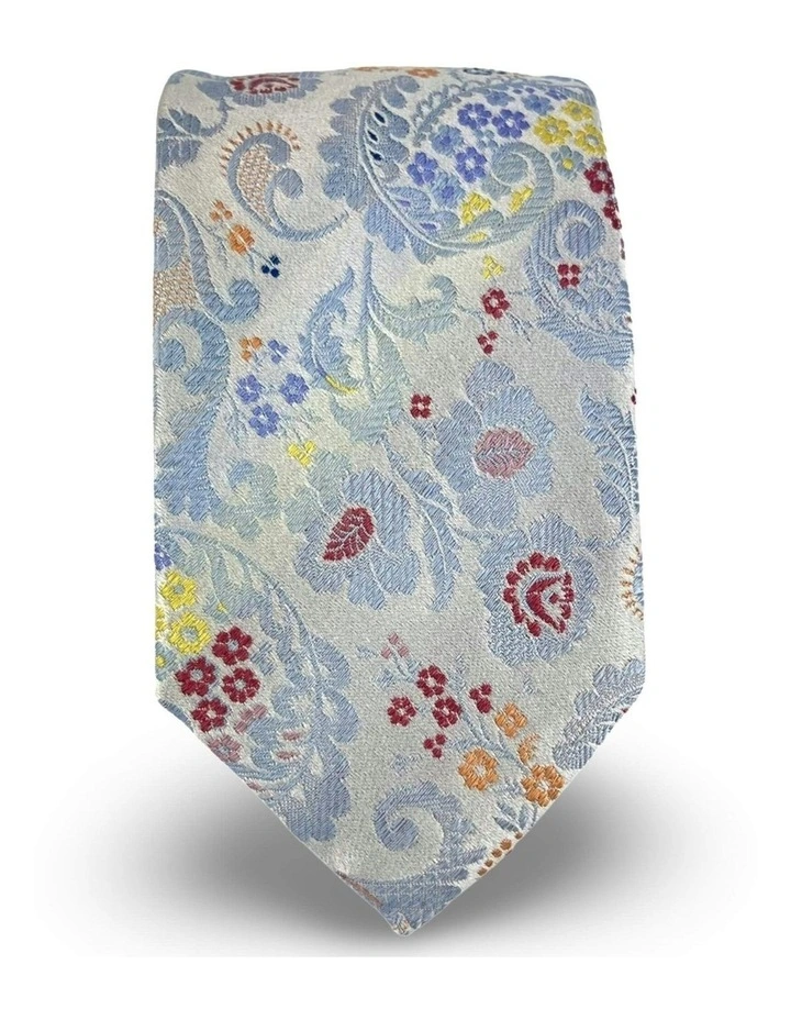 Prosper Floral Tie in Silver