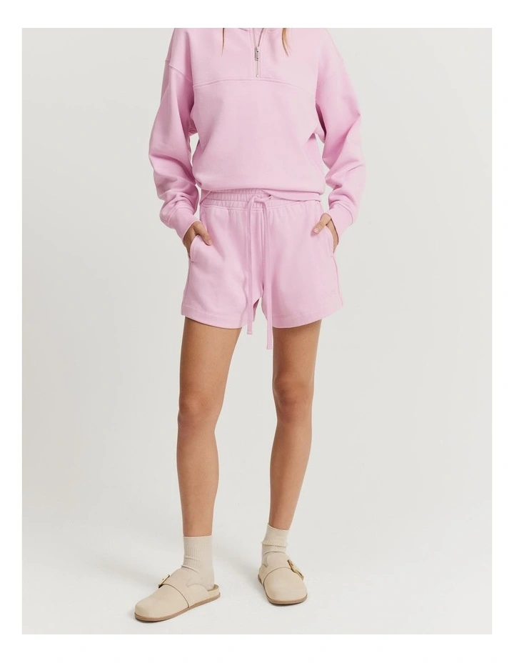 Verified Australian Cotton Heritage Sweat Short in Rose