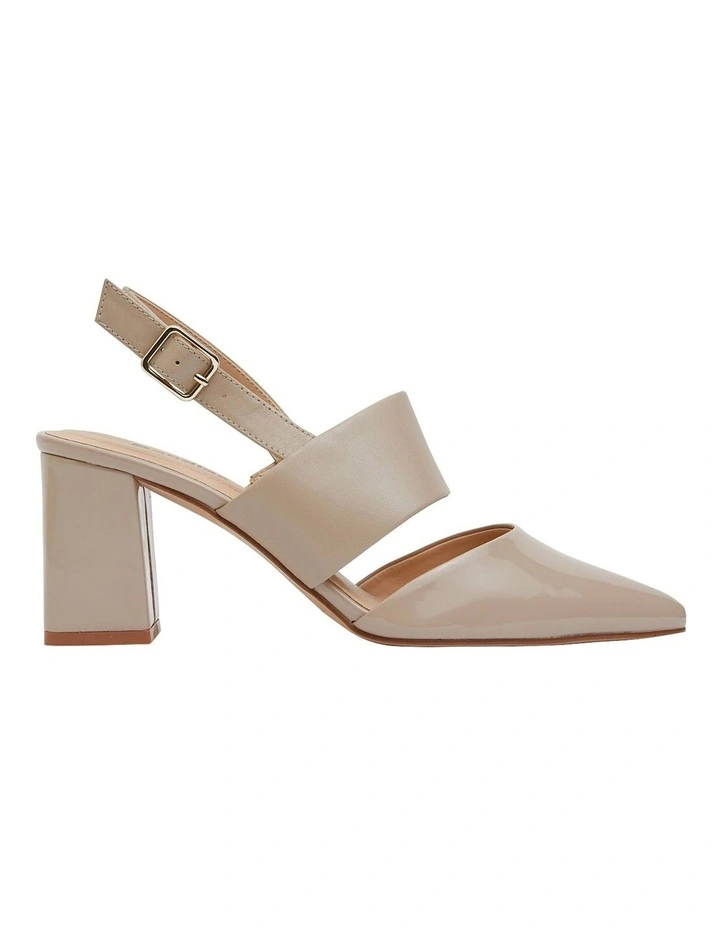 Kitson Heeled Shoes in Nude Patent /Leather