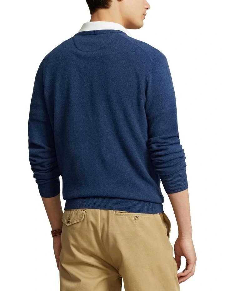 Wool Crewneck Sweater in Blue