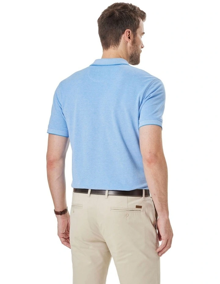 Oxford Pocket Polo Shirt in Blue