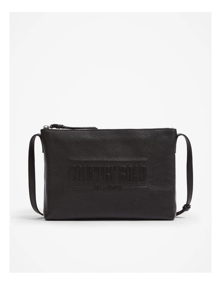 Heritage Leather Crossbody Bag in Black