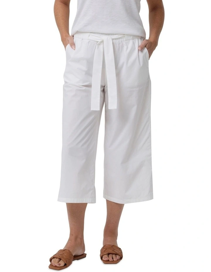Relaxed Wide Leg Pant In White