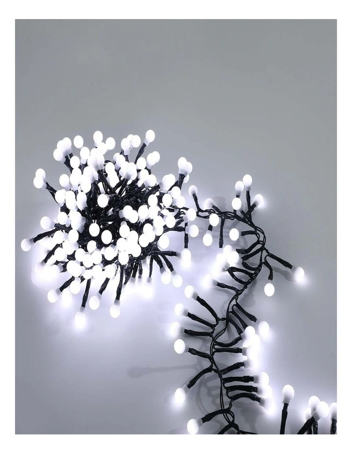300 LED Connectable Cluster String Light With Cherry Balls