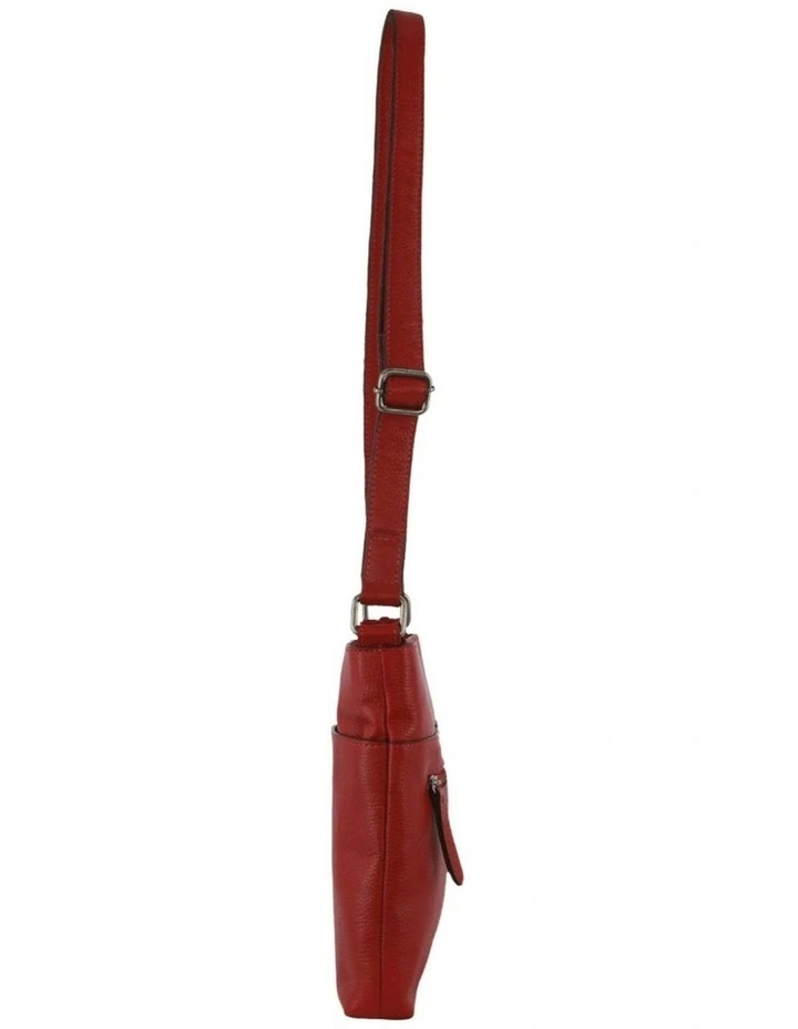 Nappa Leather Cross-Body Bag in Red