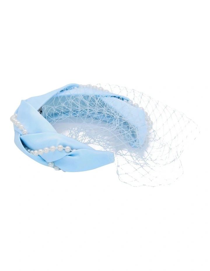 Baby Blue Headband With Veil