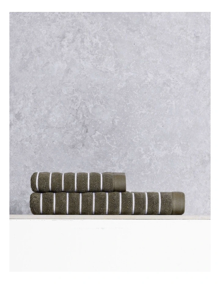 Striped Towel Range in Charcoal