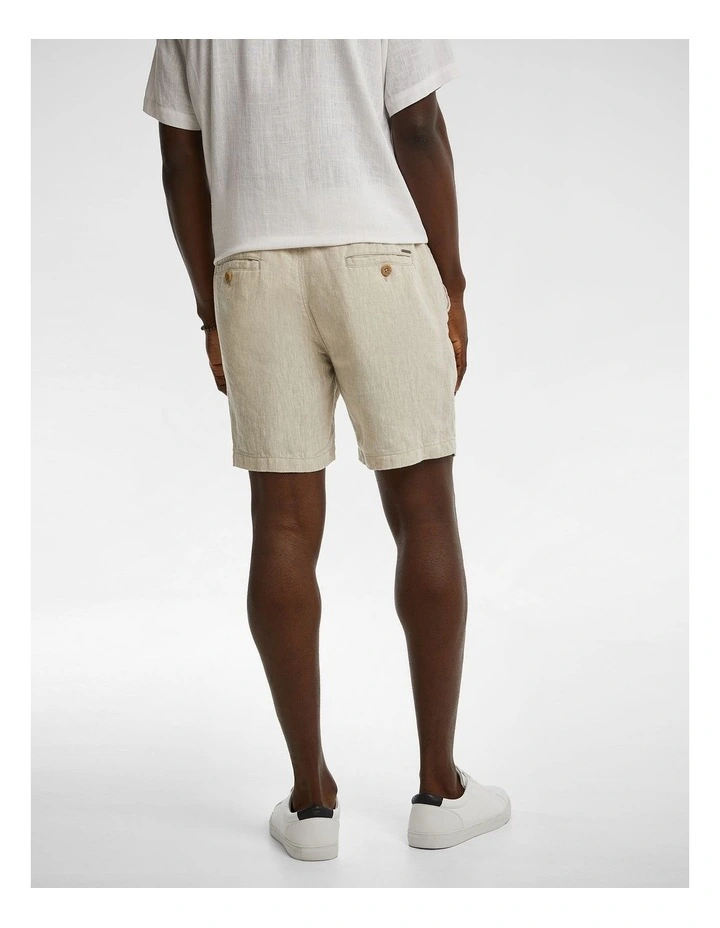 Manta Linen Short in Stone