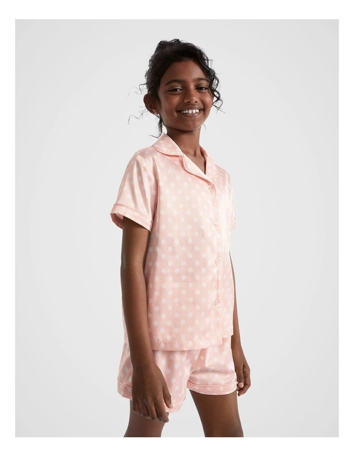 Polka Dot Sleep Set in Dusty Rose