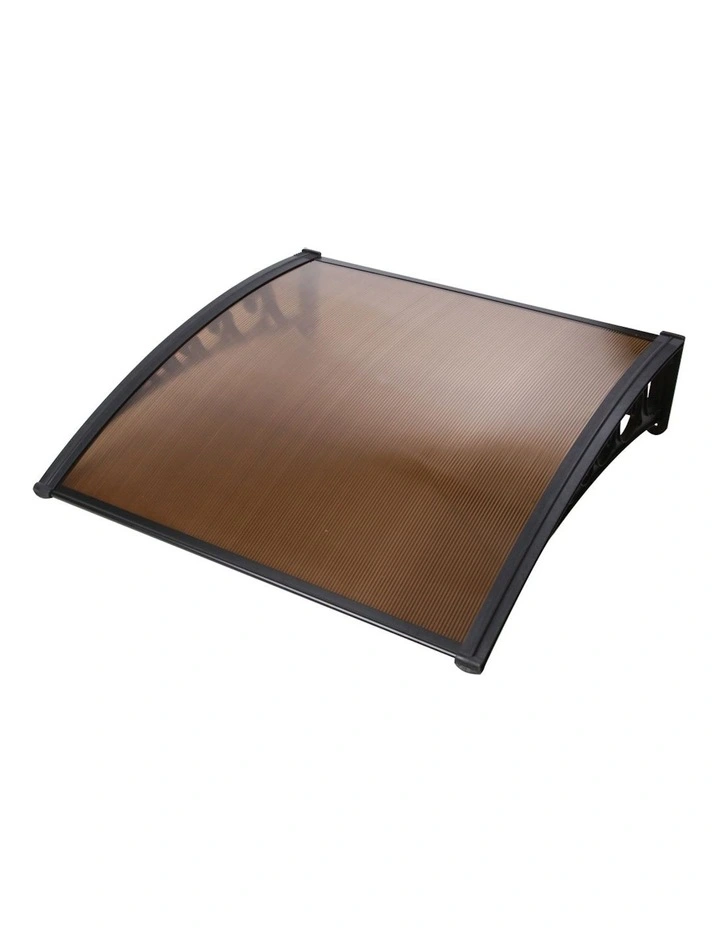 Window Door Awning Hollow Sheet Plastic Frame 1mx1m in Brown