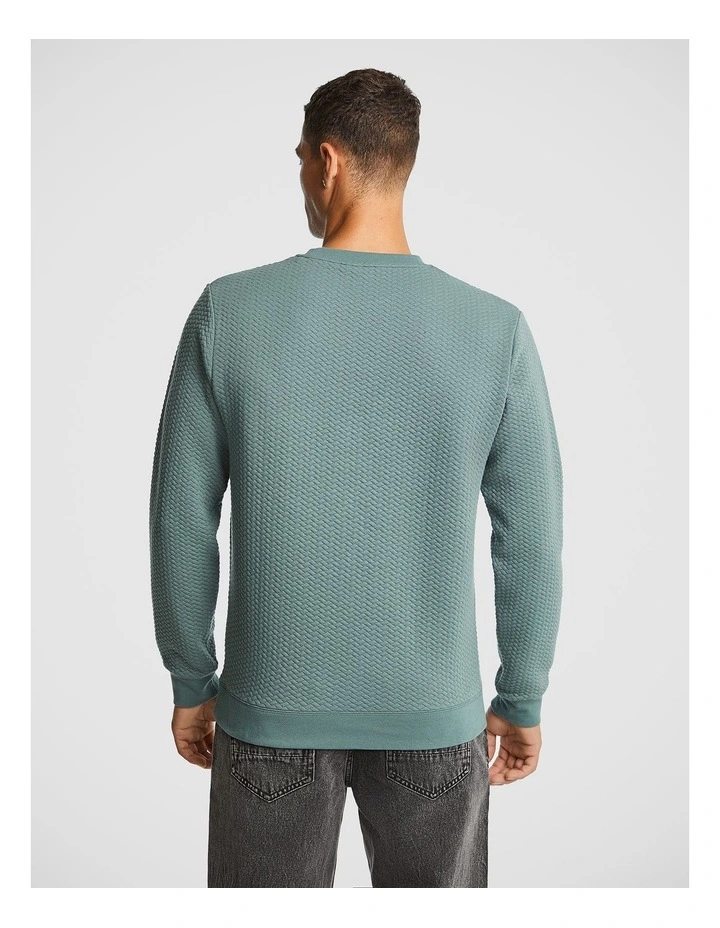 Tech Textured Sweatshirt in Sage