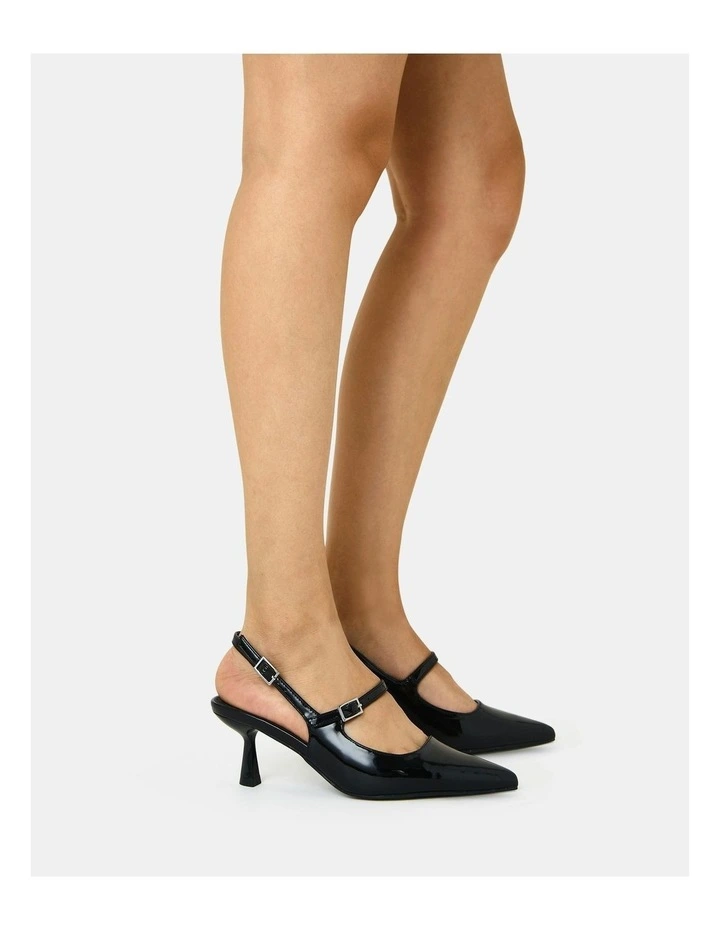 Ispra Heels in Black Patent