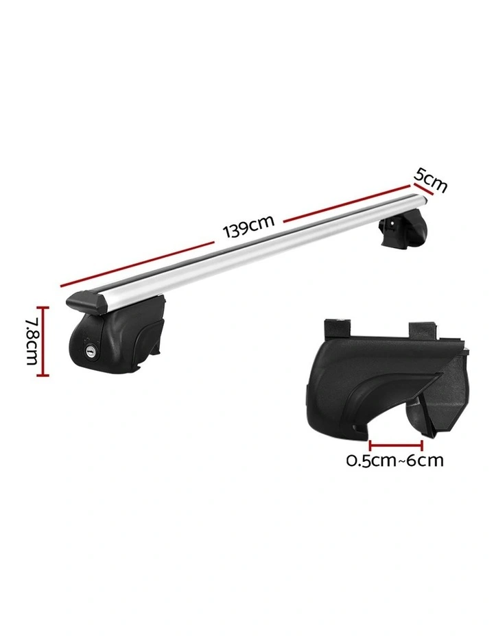 Universal Car Roof Rack Car Roof Bars 139cm Silver