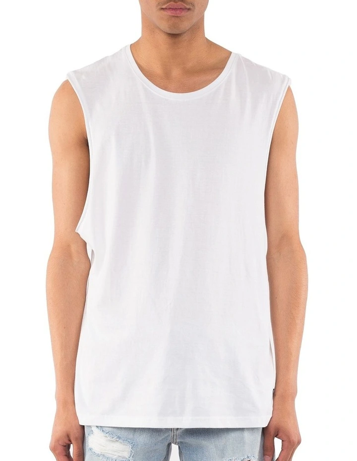 Over Crotch Acid Muscle Singlet White