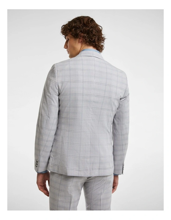 Marseille Slim Suit Jacket in Silver