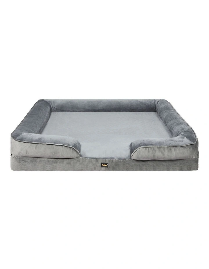 Washable Removable Orthopedic XL Pet Sofa Bed Cushion in Grey