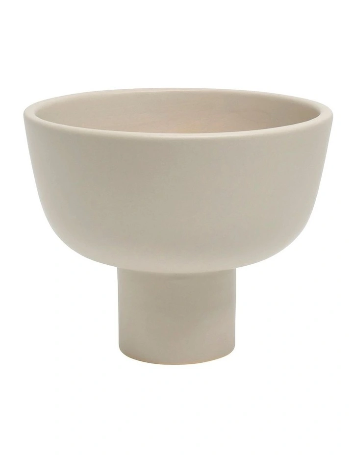 Century Pedestal Bowl 22x18cm in Stone