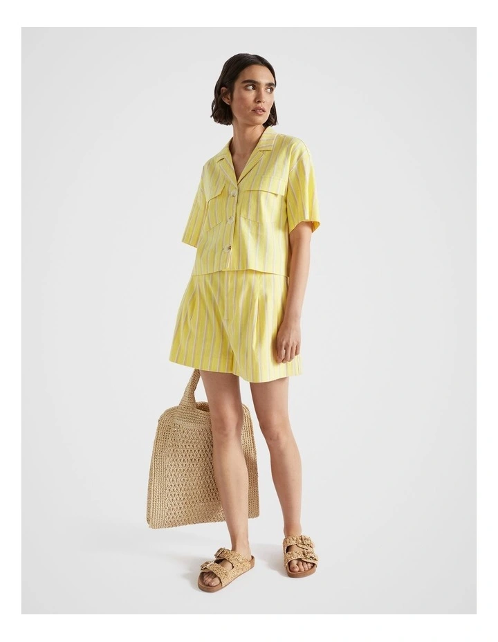 Multi Overshirt in Lemon Drop Stripe