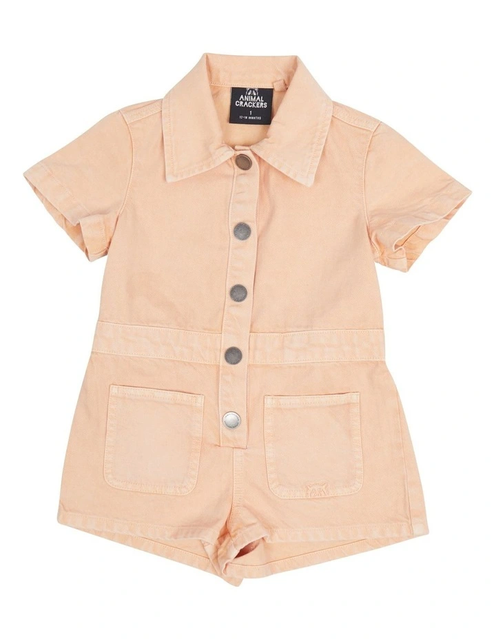Awaken Playsuit (Sizes 0-3) in Melon