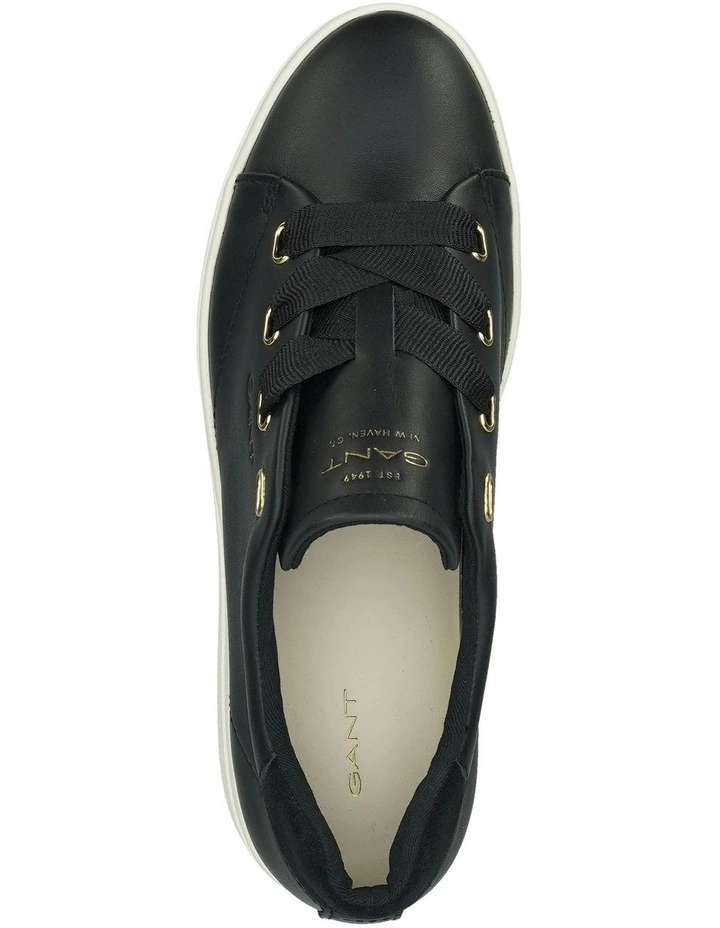 Avona Leather Sneaker in Black