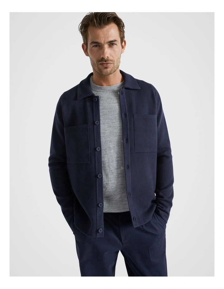 Overshirt Knit in Midnight Blue