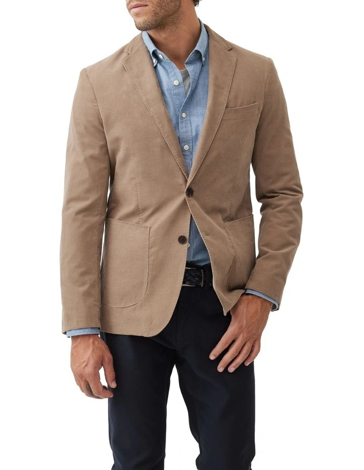 Saint Bathans Sports Fit Jacket in Tan