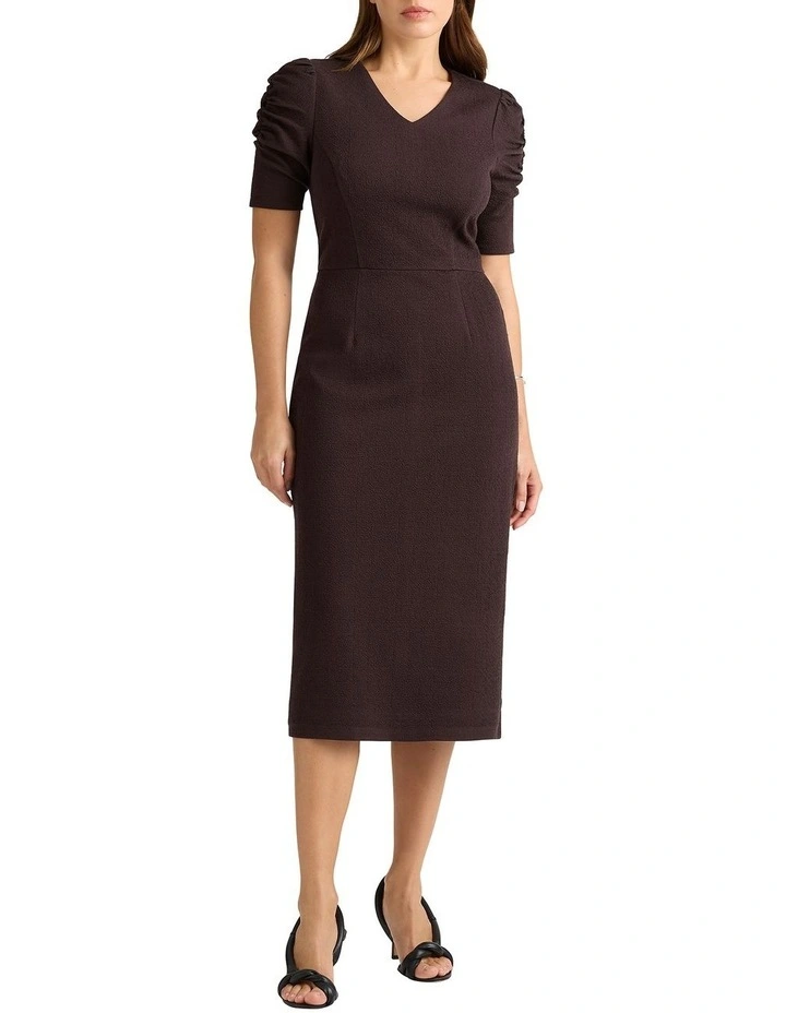 Solana Textured Dress in Port