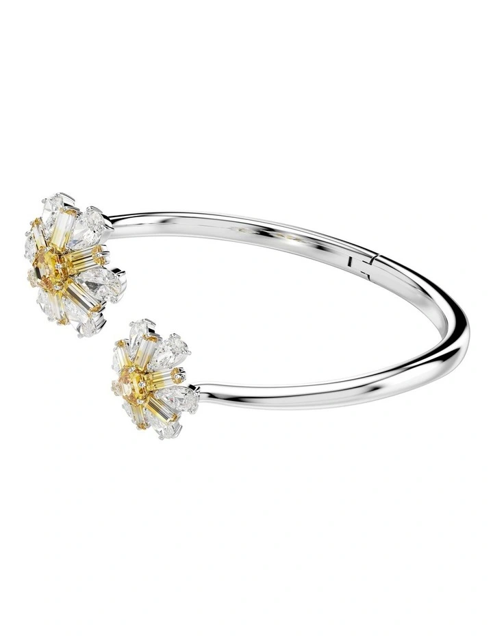 Idyllia Bangle Flower Rhodium Plated in Yellow