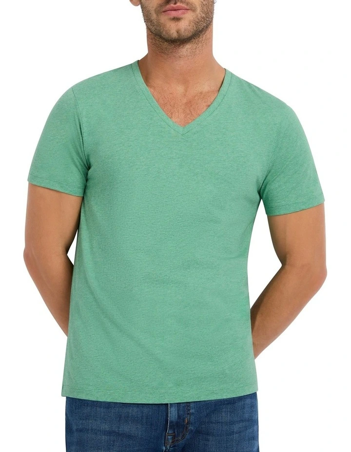 Marle Arnie V Neck T-shirt in Mint Marle