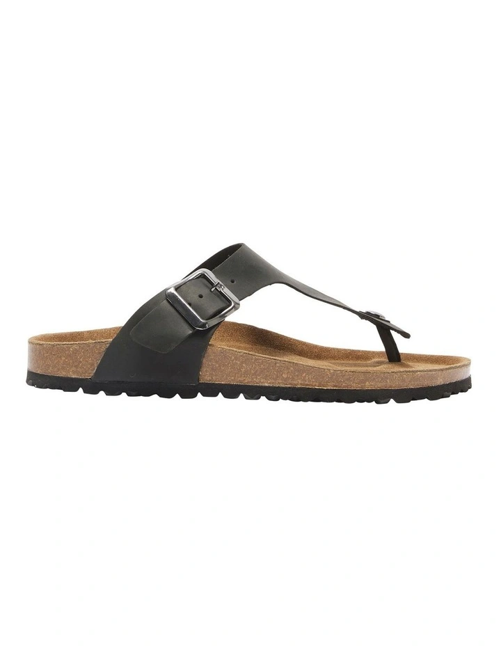 Fresno Sandals in Black Oily Nubuck