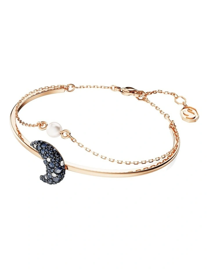 Luna Moon Rose Gold-Tone Plated Bangle in Multi