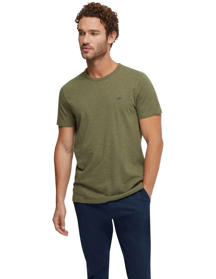 Ben Cotton Crew Neck T-shirt in Khaki