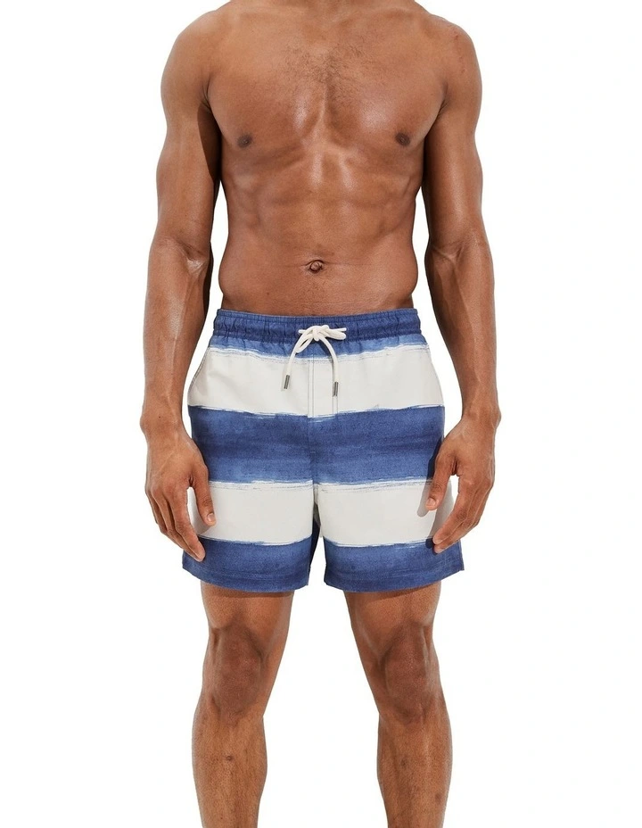 Geo Swim Trunk 5.5" in Grey