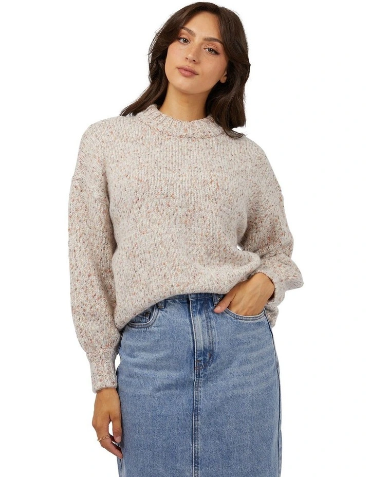 Daphne Knit Crew Sweatshirt in Multicolour