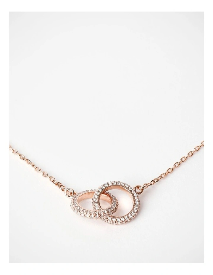 Interlocked Necklace Boxed Jewellery in Rose Gold