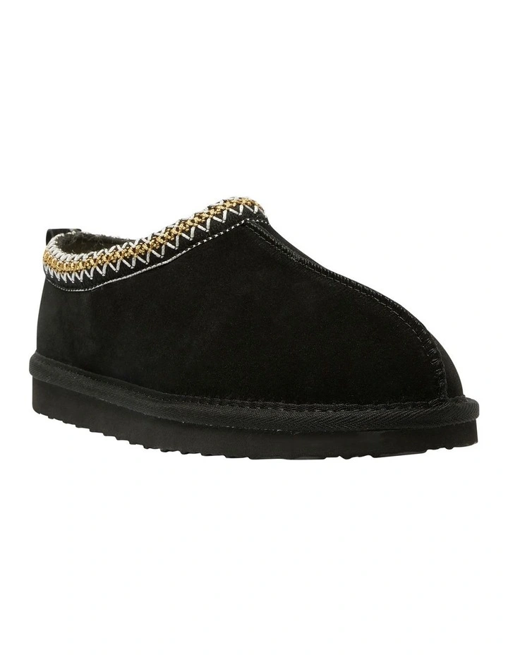 Nevada Slippers in Black Suede