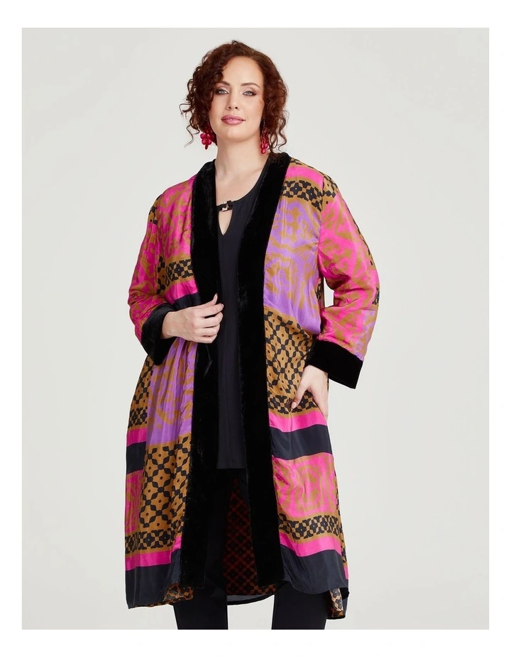 Reversible Natural Duster in Print