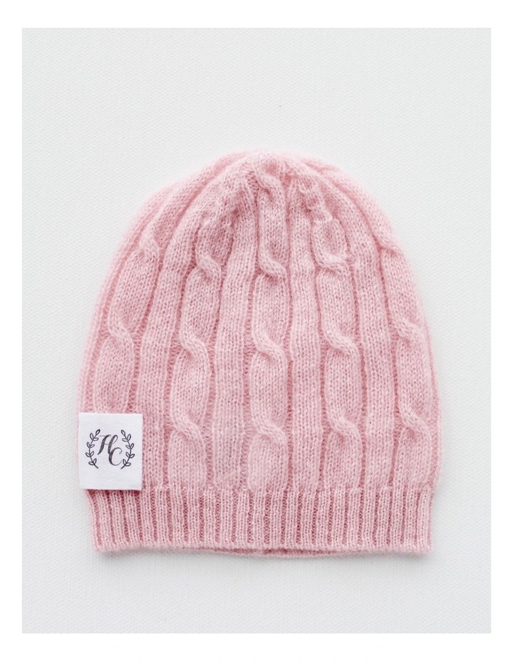Cashmere Baby Beanie in Baby Pink