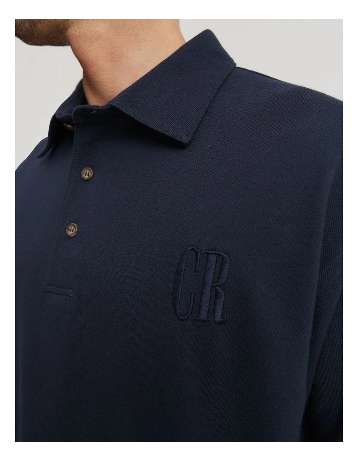 Australian Made Pique Polo in Navy
