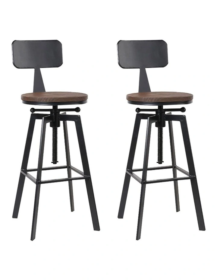 Vintage Kitchen Chairs x2 Bar Stools in Multi