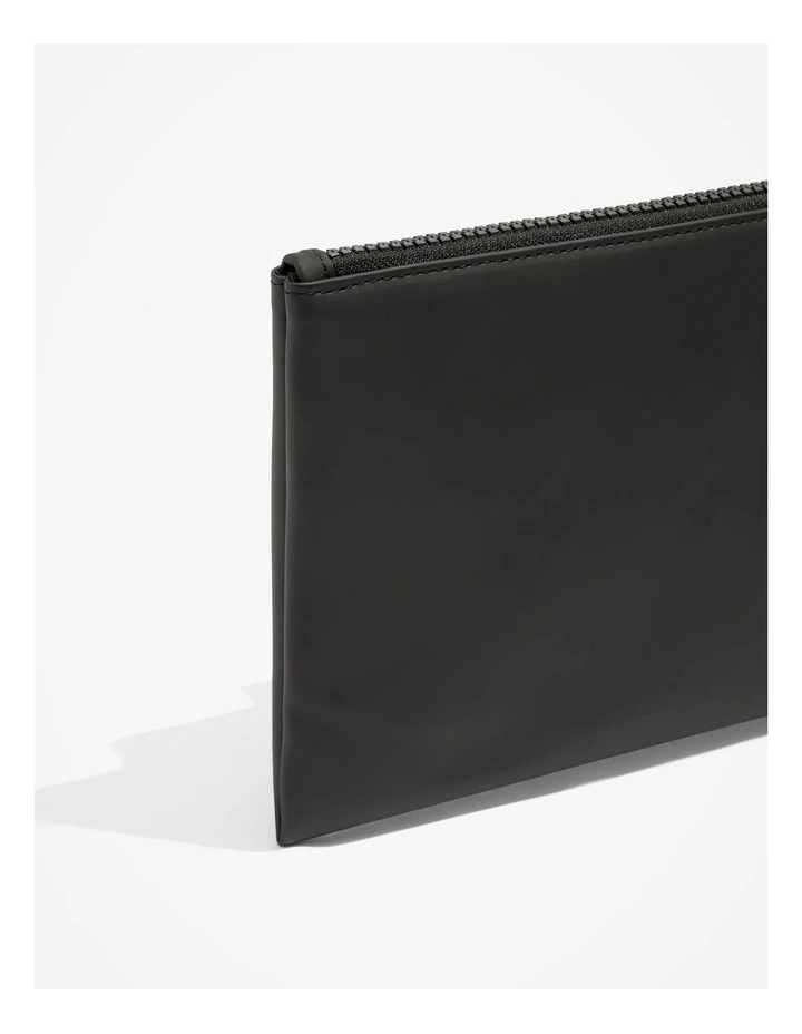Double Zip Pouch in Black
