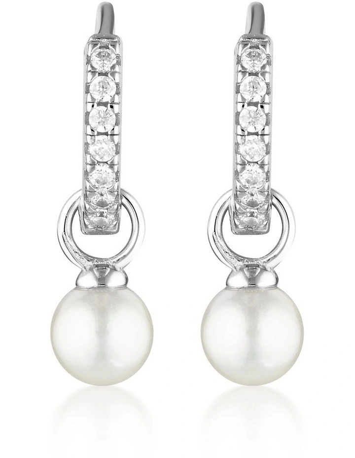 Baby Pearl Earrings in Silver