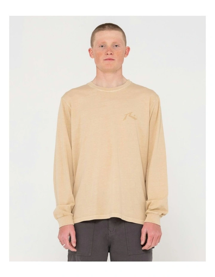 Comp Wash Long Sleeve T-shirt in Natural