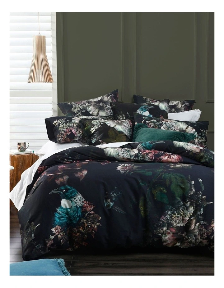 Tui Blossom Quilt Cover Set In Black